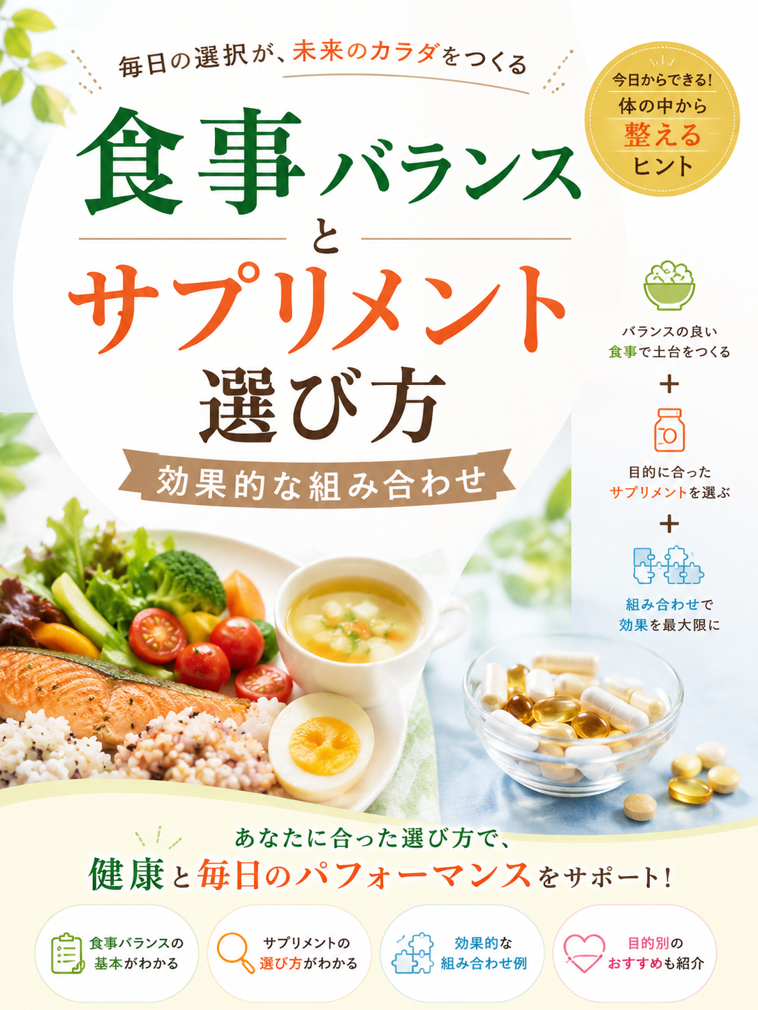 食事バランスとサプリメント選び方、効果的な組み合わせ