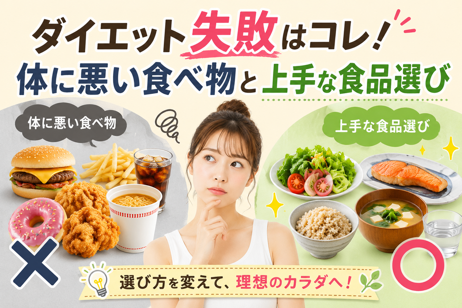 ダイエット失敗はコレ！体に悪い食べ物と上手な食品選び
