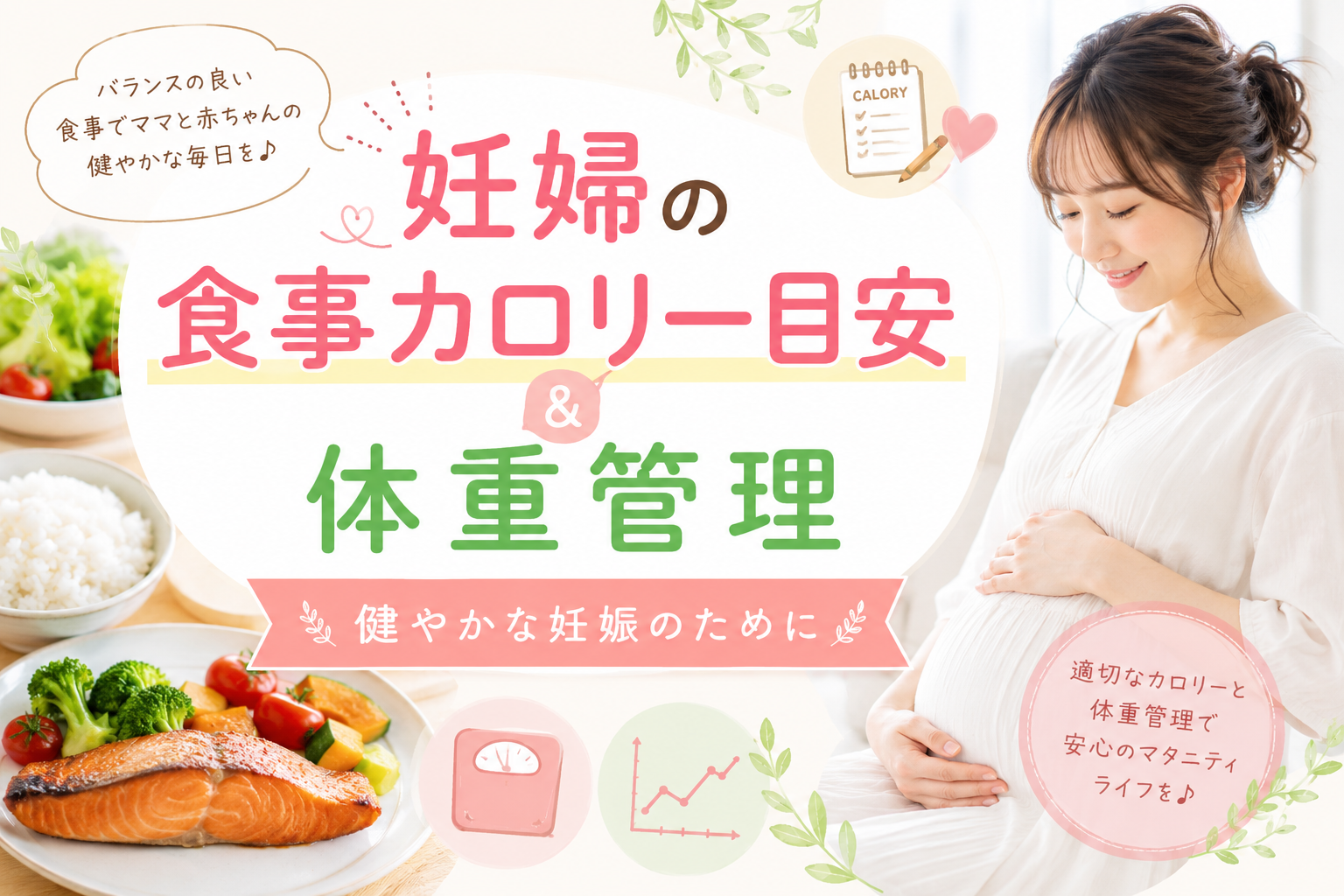 妊婦の食事カロリー目安＆体重管理：健やかな妊娠のために